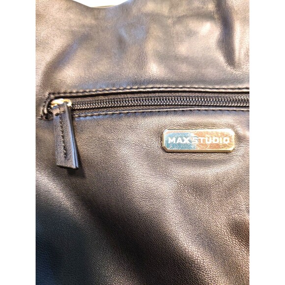 Max Studio Shoulder Bag Slouch Soft Black Hobo Style Purse, Handbag Approx 14X11 - Picture 10 of 10